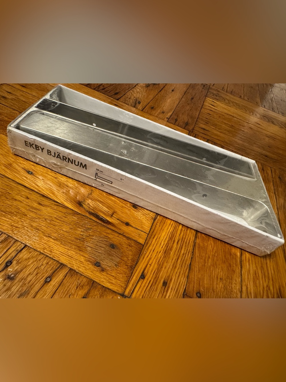 IKEA EKBY BJÄRNUM Metal Window Box Planter - Silver